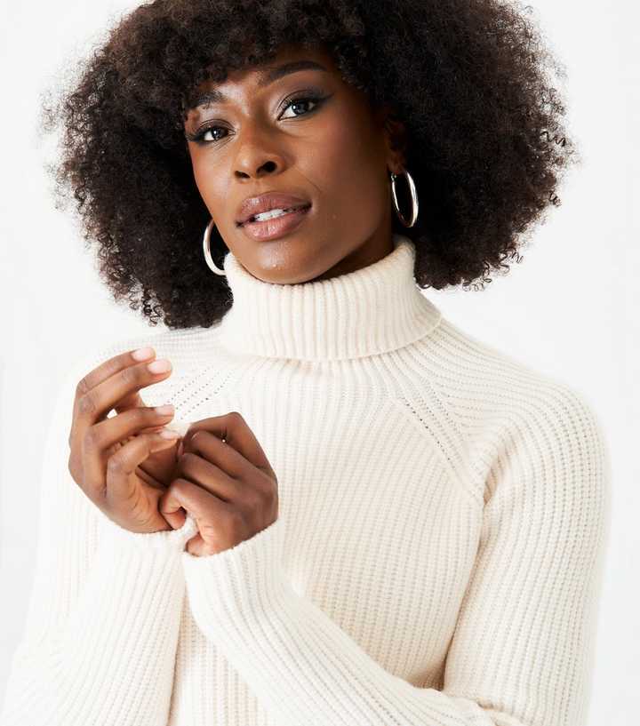 Roll Neck Cream Ladies Jumper New Look Cream Cable Knit Roll Neck - Main Image