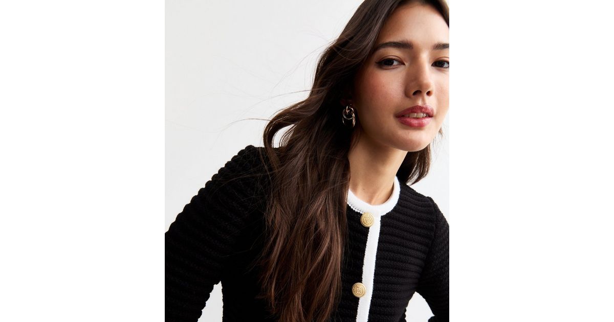 17355 Black Pocket Detailed Cardigan