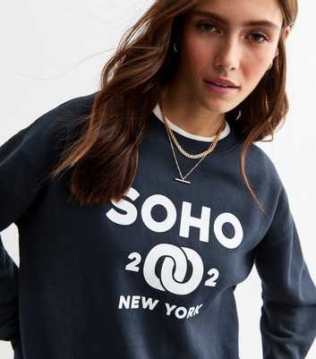 Navy Soho Relaxed Sweatshirt