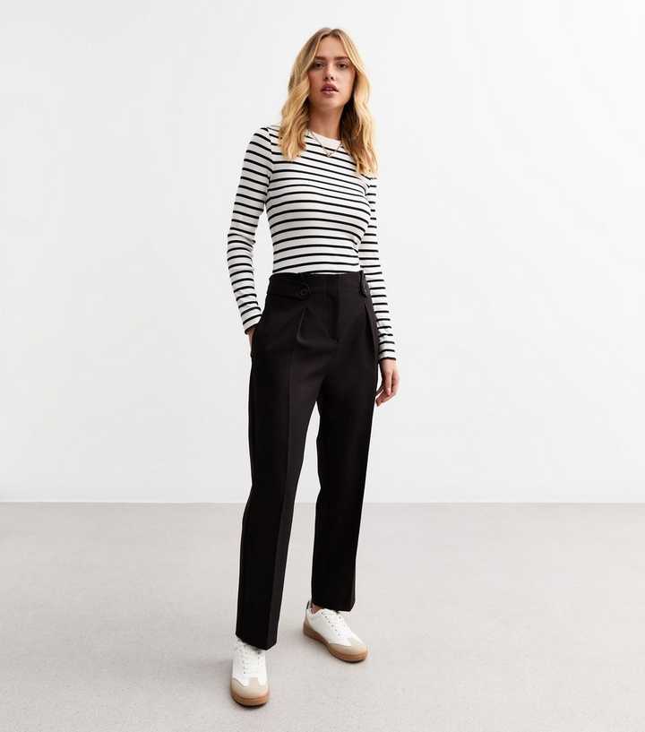 Black Paperbag Trousers
