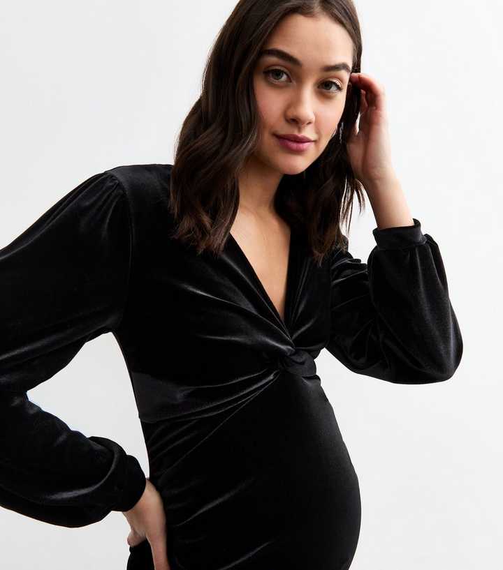 black cocktail dress petite Tinisie Halter Mini Dress Black Petite main image 0