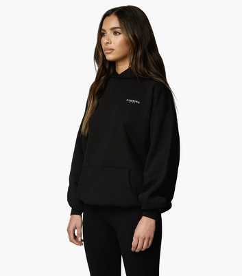 Gym King Black Relaxed Pullover Logo Hoodie 