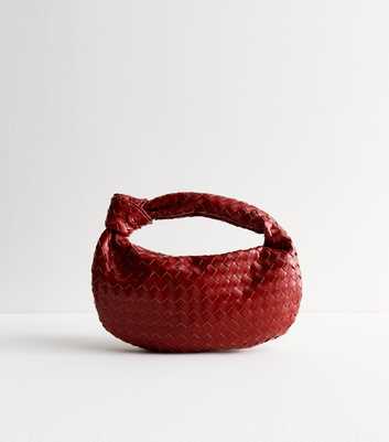 Public Desire Burgundy Blame Woven Bag 