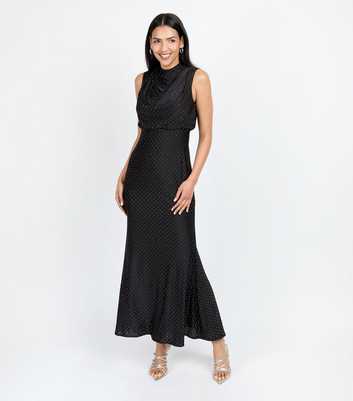 Little Mistress by Chloe Lewis Black Embellished Maxi Dress