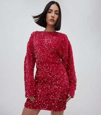 New look red sparkly dress hotsell