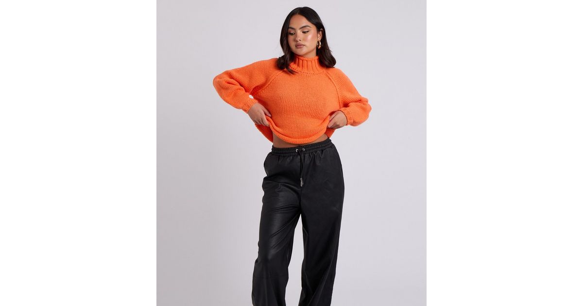 Roll Neck Jumper - Orange Pepper