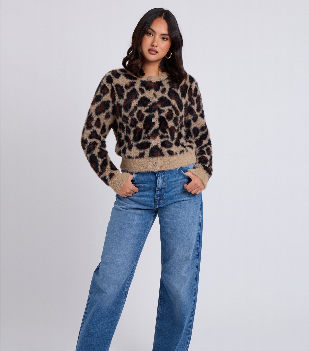 Women's Brown Leopard Print Cardigan Urban Bliss New Look