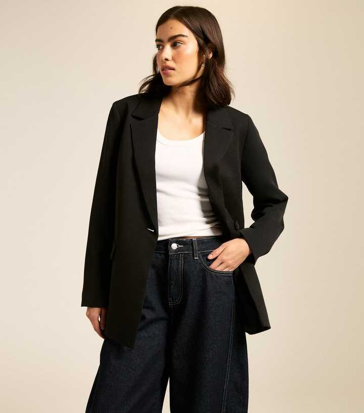 Black Single Breasted Blazer