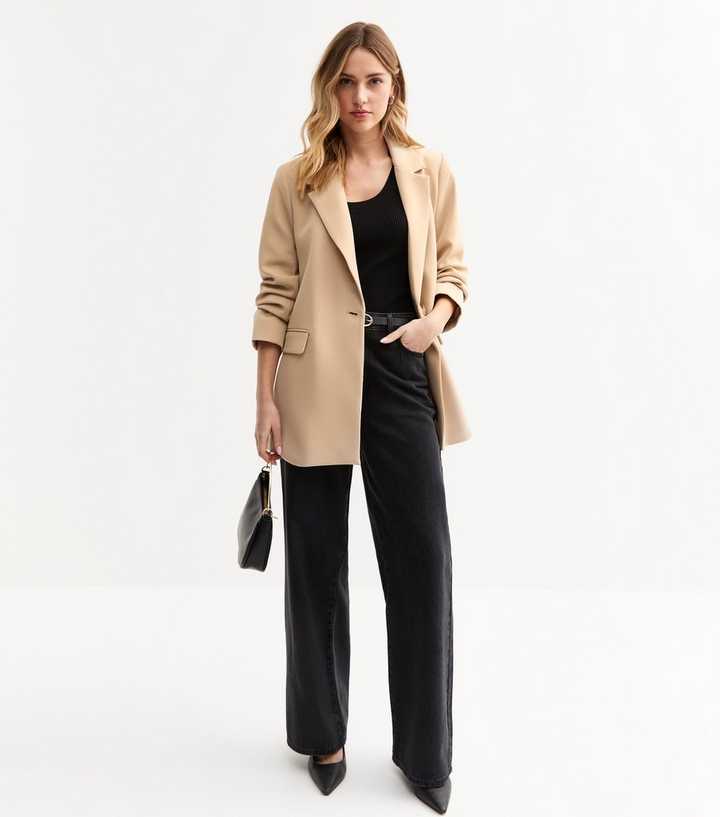 Camel Single Breasted Blazer