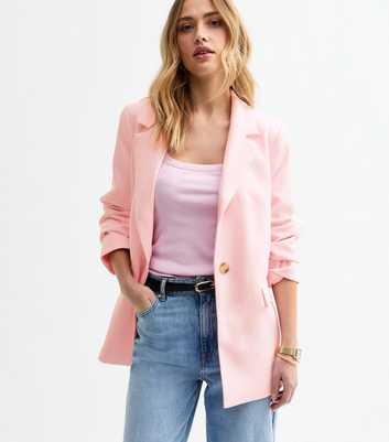 Pink Single Breasted Blazer