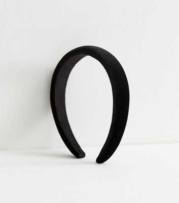 Black Padded Velvet Headband