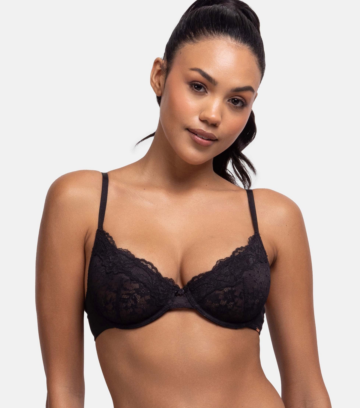 Women's Black Lace Bra Dorina New Look