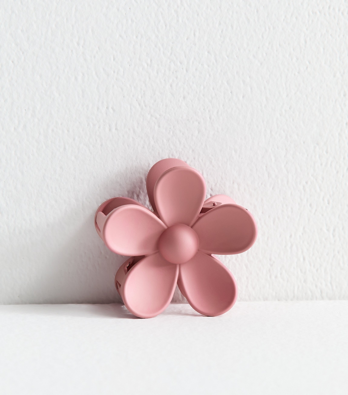 Pink Matte Flower Hair Claw Clip New Look