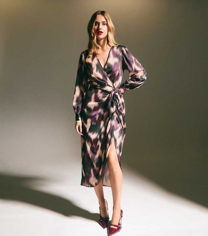 purple dress new look Instant Luxe Metallic Maxi Dress - Purple