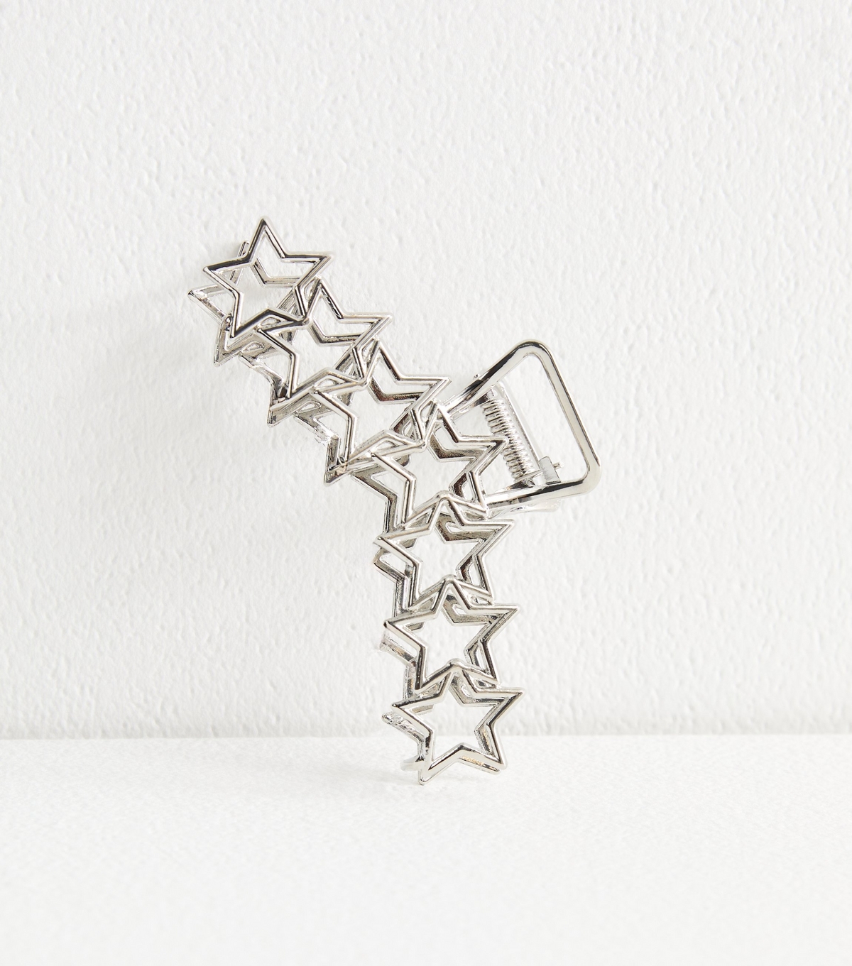 Silver Tone Star Metal Hair Claw Clip New Look