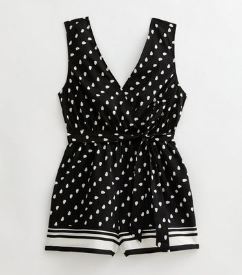 Black and white spotty playsuit online