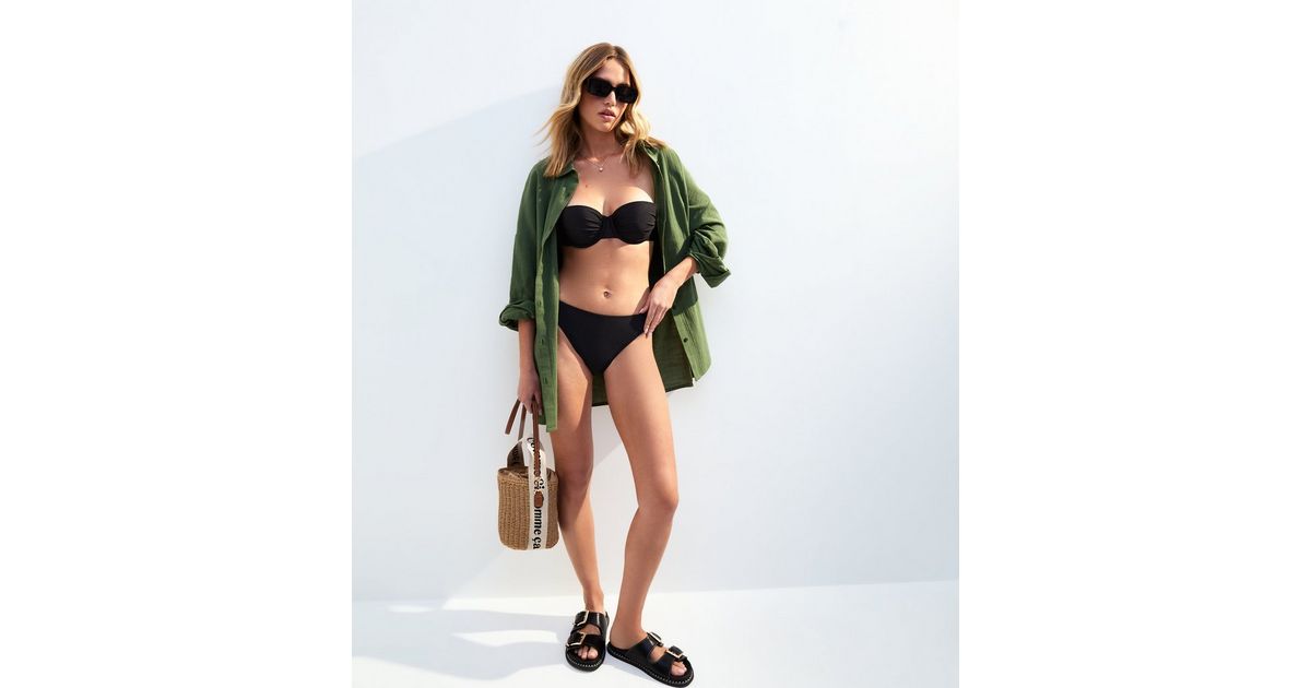 Mix and Match Black Hipster Bikini Bottoms New Look