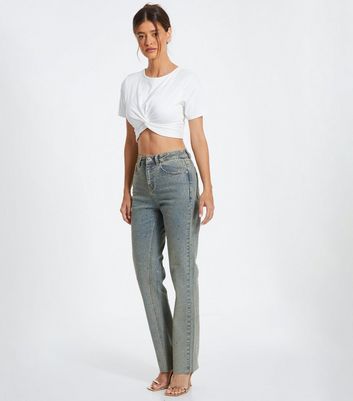 Jean Lee Platinumlabel Taille 12 Pour Femme - Coupe Droite Bleu Denim - Occasion Excellent état