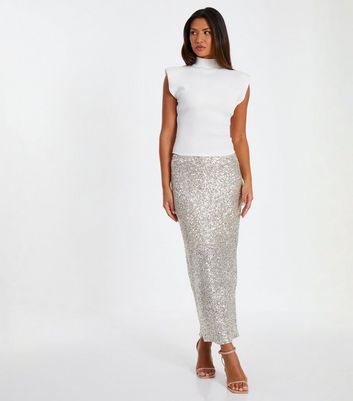 Quiz metallic skirt best sale