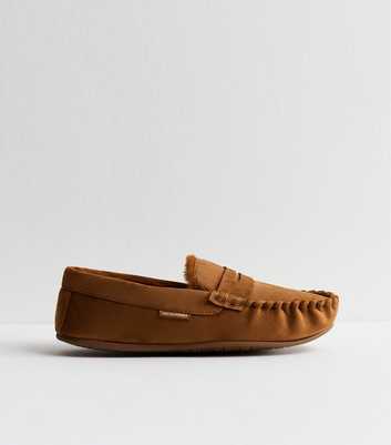 Jack & Jones Tan Faux Suede Moccasin Slippers