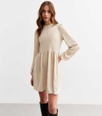 Cream Jersey Smock Mini Dress