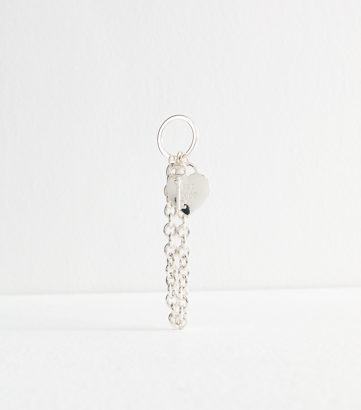 Silver Tone Padlock And Key Bag Charm New Look