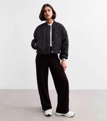 Black Soft Touch Wide Leg Trousers