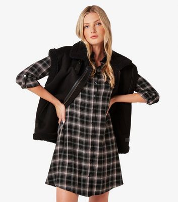 New look plaid dress hotsell