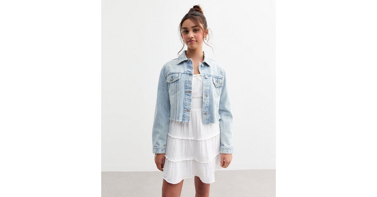 Girl Striped Jacket - Light Blue - SG2512130A