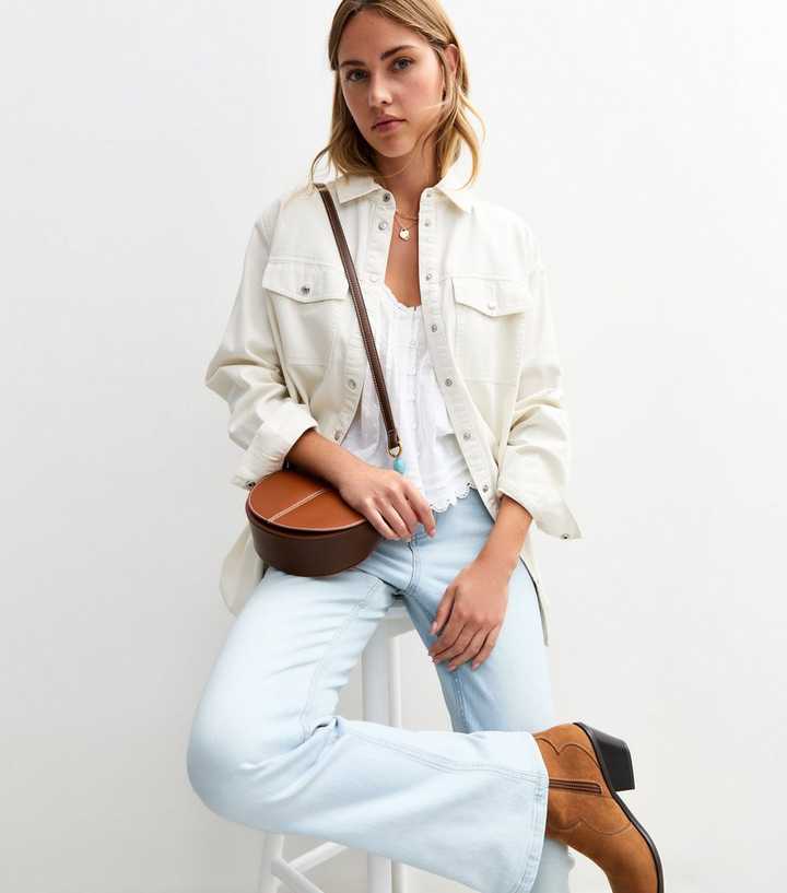 Ripped Detail High Rise Flare Jeans