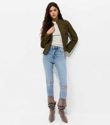 Blue Ripped Hallie Skinny Jeans