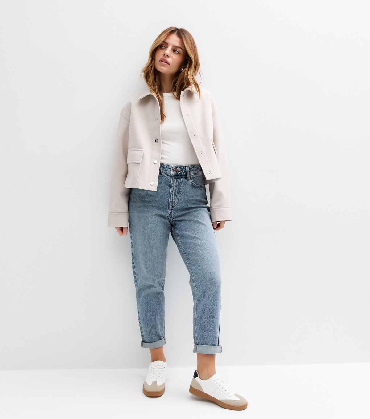 Women's Petite Light Blue Mom Jeans New Look