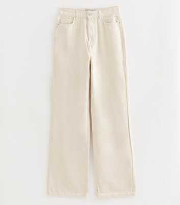 Tall Off White High Waist Adalae Wide Leg Jeans