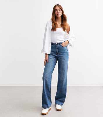 Tall Blue Adalae Wide Leg Jeans