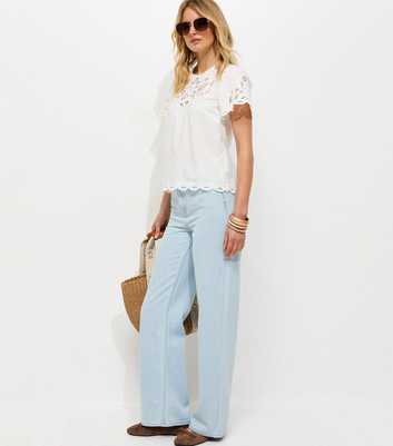 Tall Light Blue High Waist Adalae Wide Leg Jeans