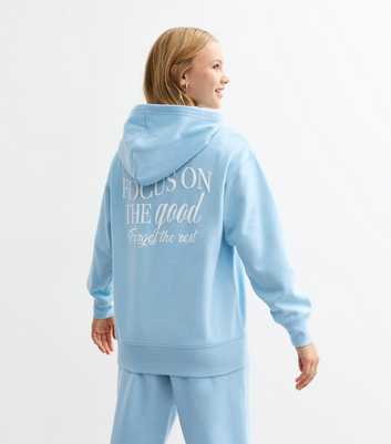 Girls Blue Focus On The Good Hoodie