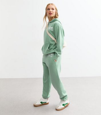 Girls Green Best Version Of Me Joggers New Look