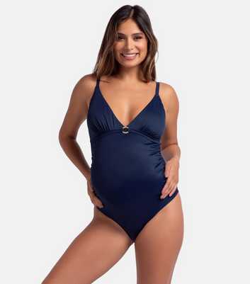 Dorina Maternity Navy V-Neck Swimsuit