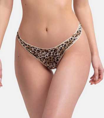 Dorina Brown Leopard Print Thong