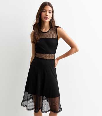 Cutie London Black Mesh Midi Dress