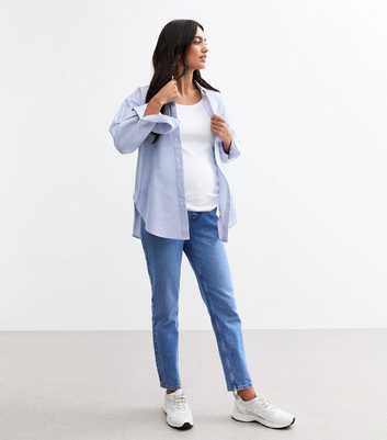 Maternity Blue Over Bump Mom Jeans