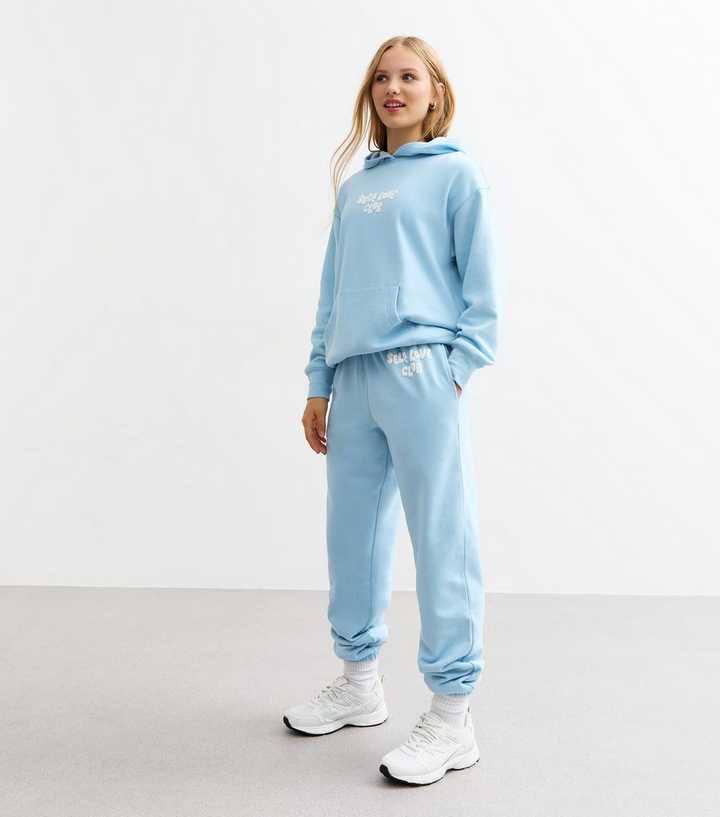 New nwt girls 14 16 plus sweats hoodie pants blue comfy hype it up lounge tween