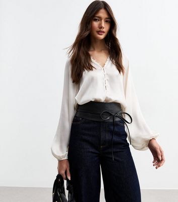 leather waist tie belt