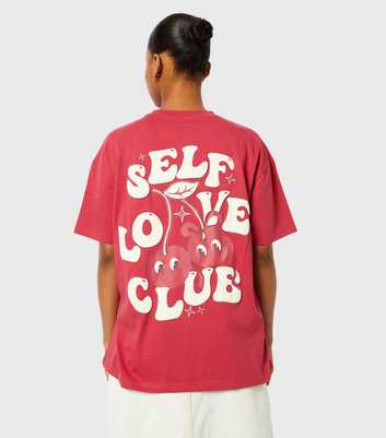 Skinnydip Pink Self Love Club Printed T-Shirt