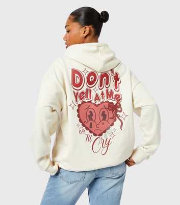 Skinnydip Cream Girls Don't Cry Jersey Hoodie