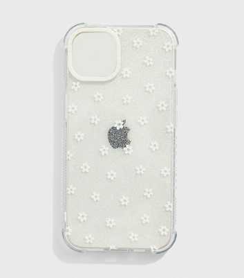 Skinnydip White Sparkle Ditsy Flower iPhone Case