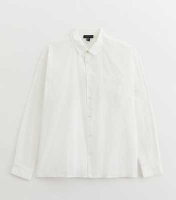 White Long Sleeve Lightweight Oversized Shirt