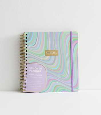 Pink Swirl Print 12-Month Planner