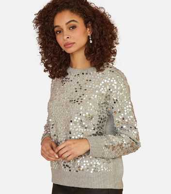 Mela Grey Sequin Jumper