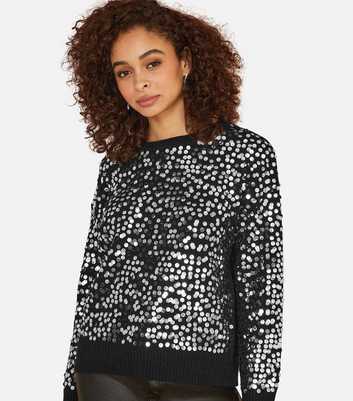 Mela Black Sequin Jumper